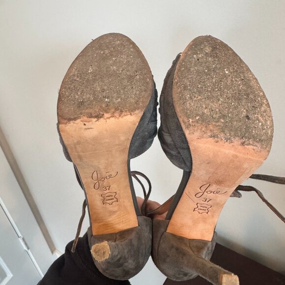 Joie Rexanne Gray Suede Platform Heels - Picture 4 of 4